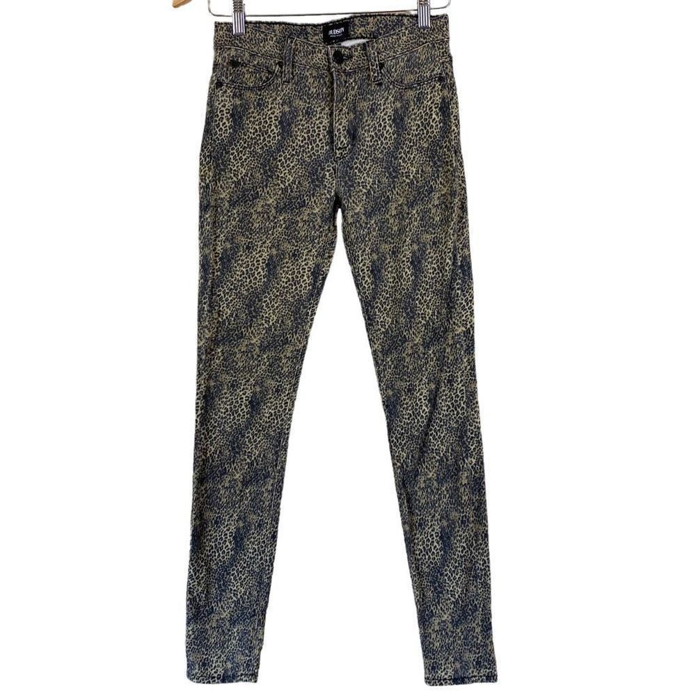 HUDSON Cheetah Print Nico Super Skinny Mid-rise Jeans